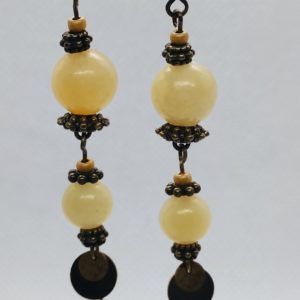 Boucle d’oreille avec Calcite Jaune