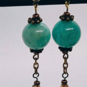 Boucle d’oreille avec Amazonite